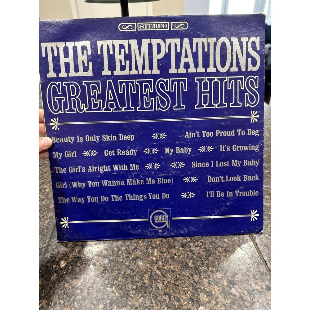 The Temptations Greatest Hits Stereo Lp Gordy 919 1966 VG+